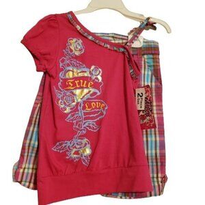 Pink House two piece short set NWT